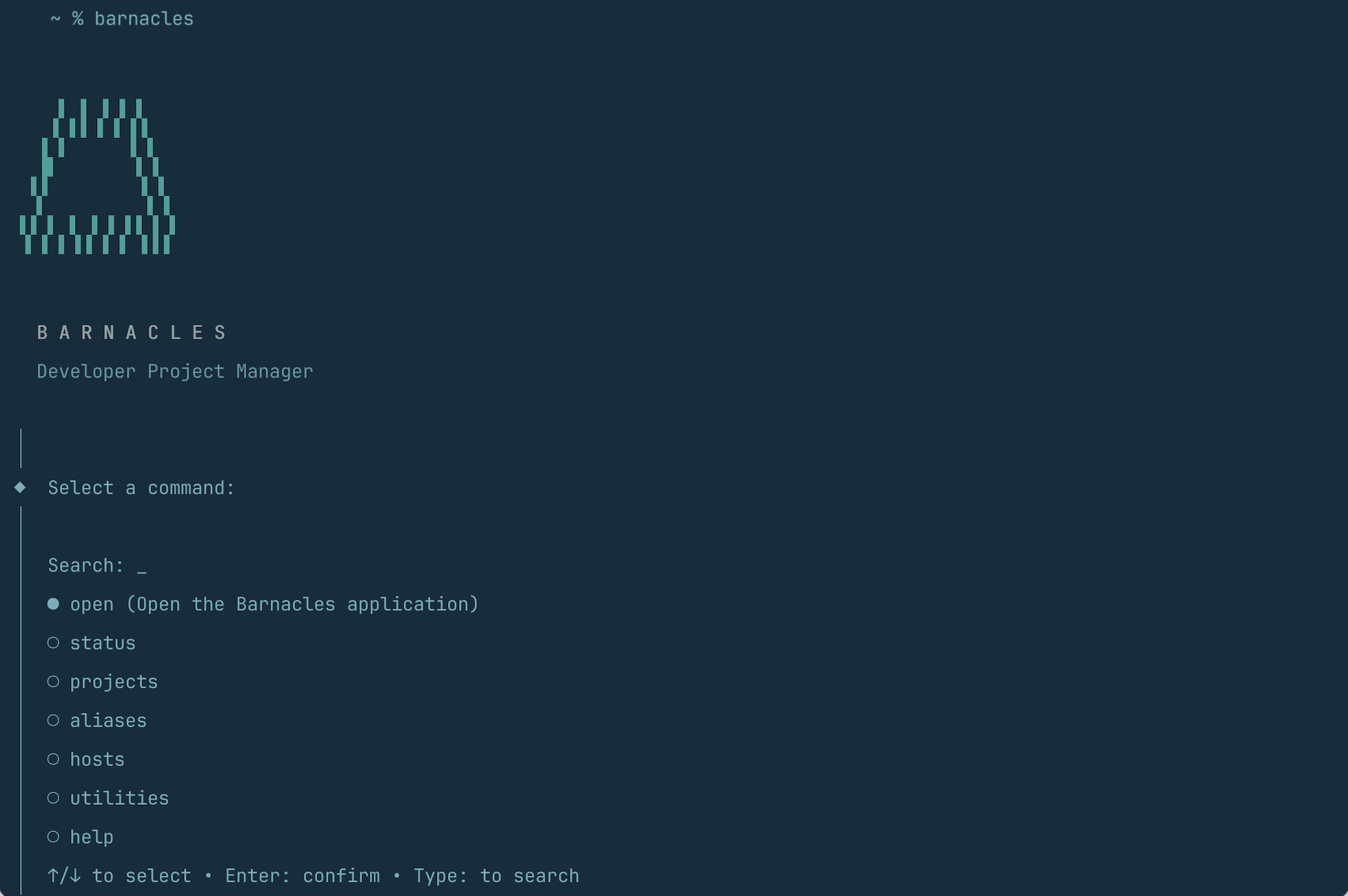 Barnacles CLI Interface